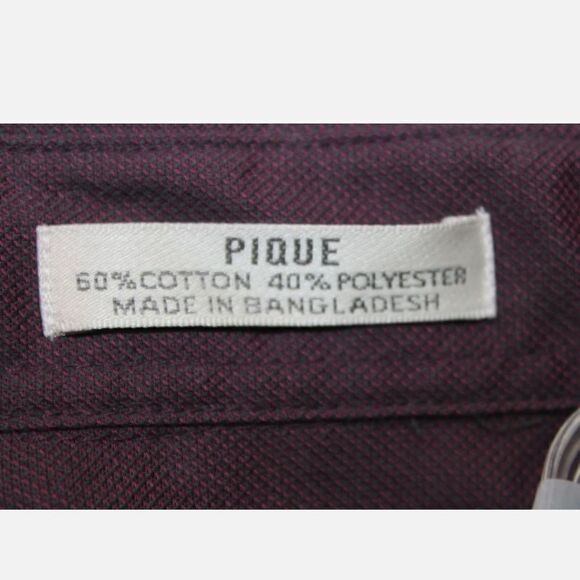 John Henry Purple Long Sleeved Button Down Dress Shirt Size 16 1/2 (34/35) - Picture 5 of 6